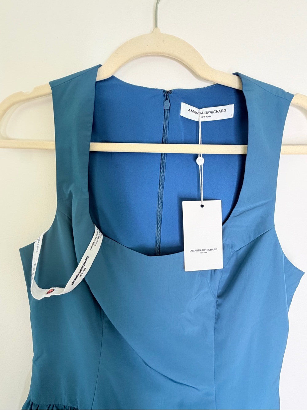 NWT ✨ Amanda Uprichard Caspian Midi Teal Dress Size Small $350 - Picture 5 of 7
